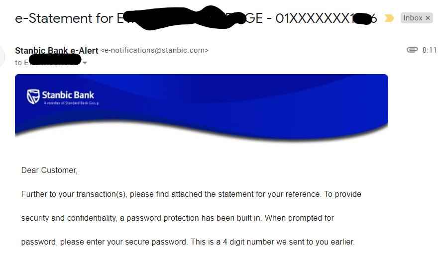 uhusiano's tweet photo. @StanbicKE @StandardBankZA for how long are you going to continue exposing your customers' data. I have complained of this misdirected email statements for months!!! https://t.co/jI2TmRiZaB