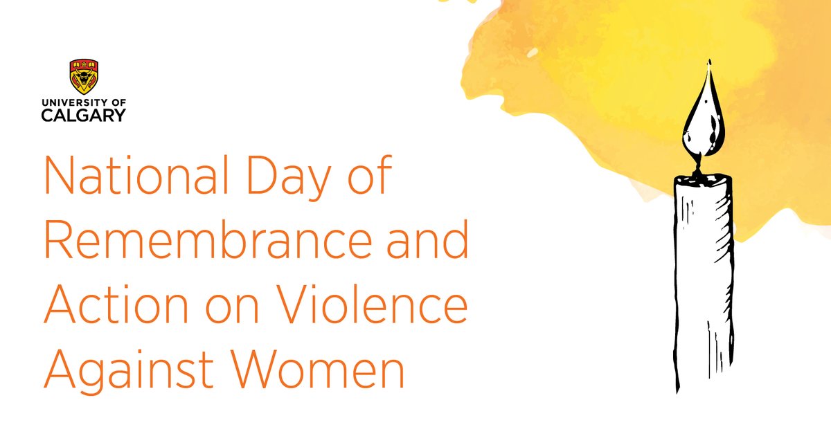 Each year, #UCalgary observes the National Day of Remembrance and Action on Violence Against Women. This year’s ceremony will be held virtually on Dec. 4 at noon and we invite all to attend. Learn more and register: ow.ly/97yn50CzzaS #16Days