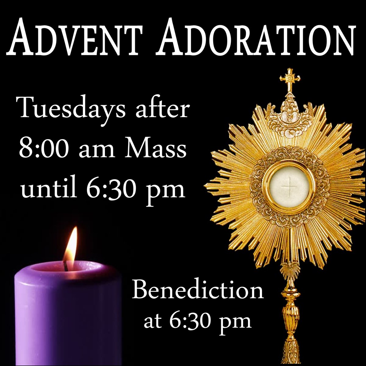 CpopParish's tweet photo. Today and every Tuesday during Advent, come to CPOP and spend some time with Jesus. https://t.co/wzQt6jAxLH