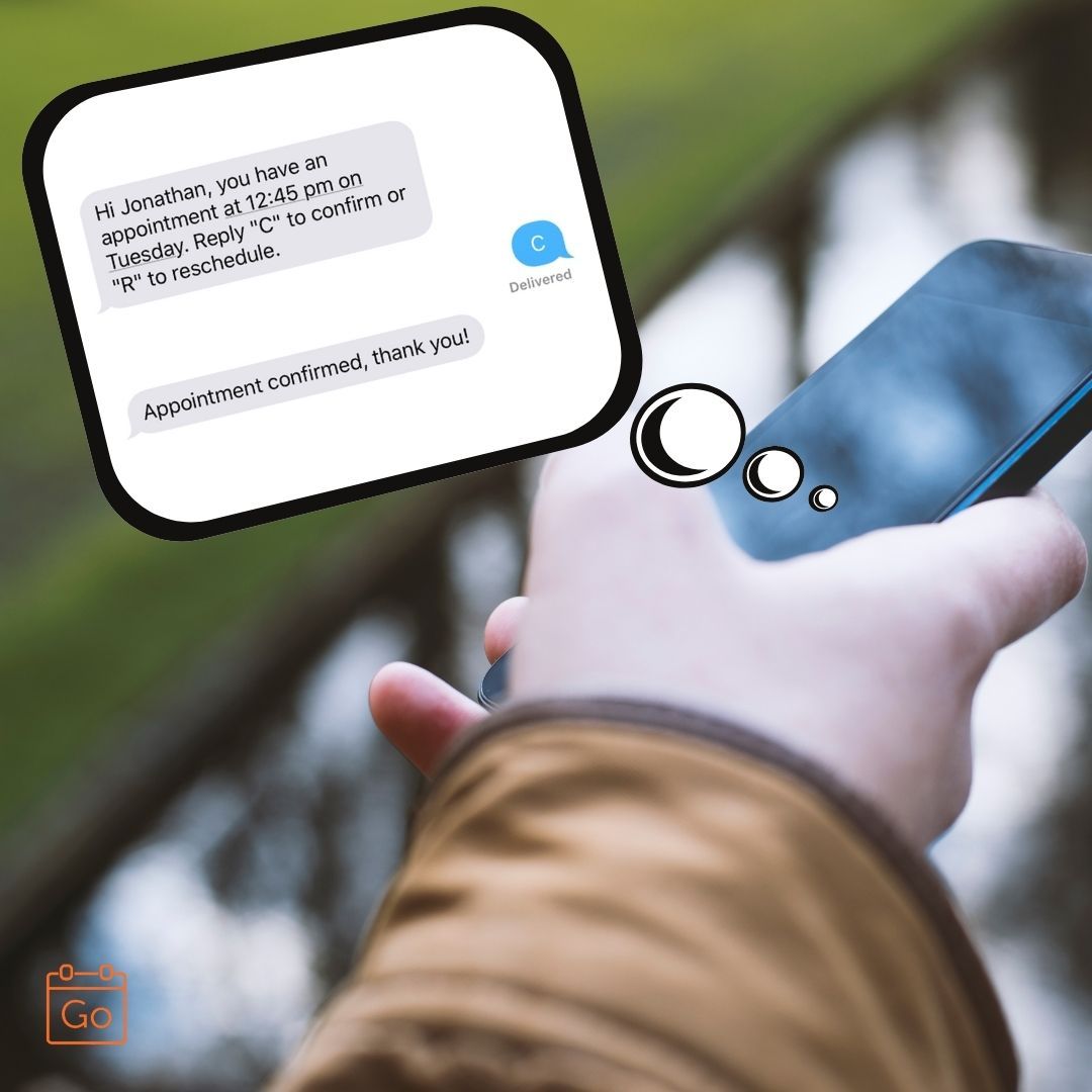 GoReminders's tweet photo. Customers and clients love receiving appointment confirmation text messages. They’re impressed that you thought ahead to take care of confirming client appointments. #goreminders #scheduling #infopage #website #blogpost #business #smallbusiness #software https://t.co/6hlJ4EpaTO