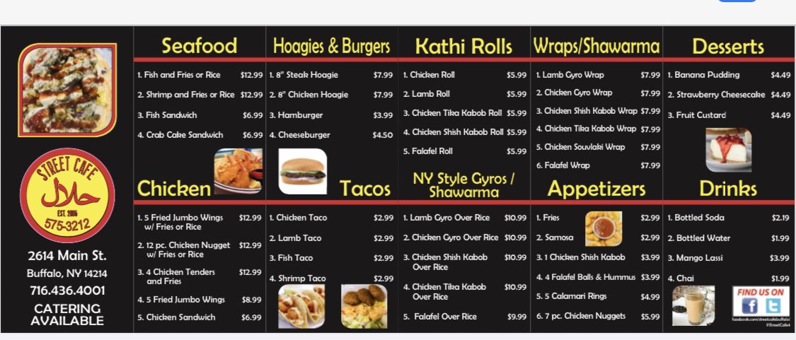 We start restaurant at 2614 Main Street buffalo ny 14214. Open hours 11am to 6pm <a href="/BuffaloEats/">Buffalo Eats</a> <a href="/WNYFoodTrucks/">WNYFoodTrucks</a> <a href="/WutsUpBuffalo/">WutsUpBuffalo</a>