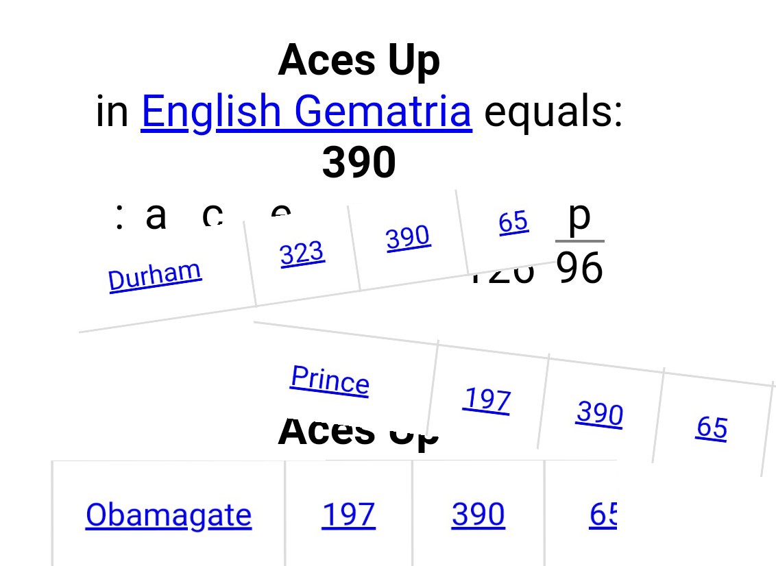 Aces Up390= overturnPurple Rain - PrinceDurhamObamagate