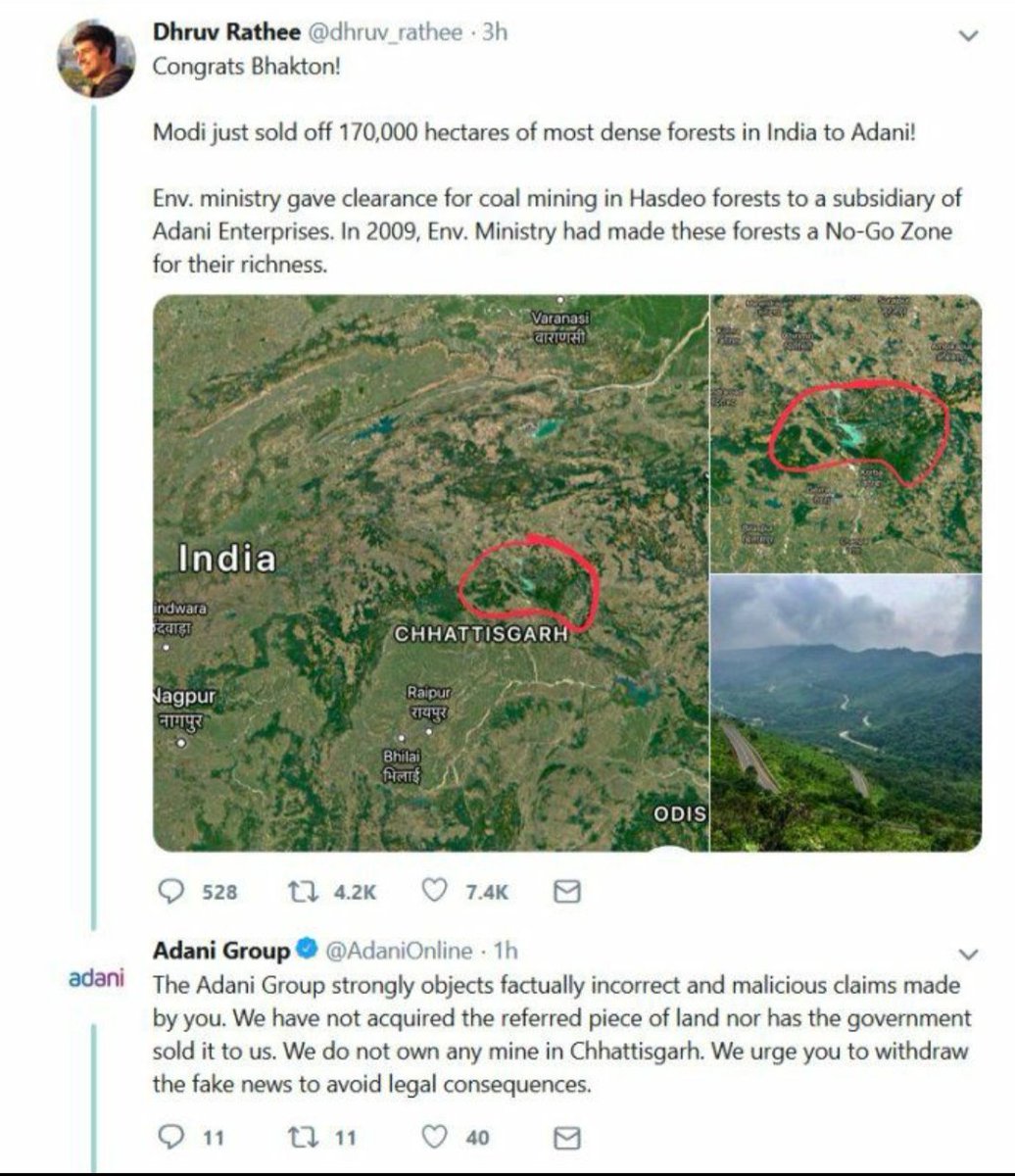 Love_Charlie7's tweet photo. Some of Chomus believe him @dhruv_rathee also just like they believe their leader @OfficeofVa see the reply just below the tweet where he accused Modi ji and Adani Group.🤣🤣 Andh Bhakt https://t.co/eGkLkNziiL