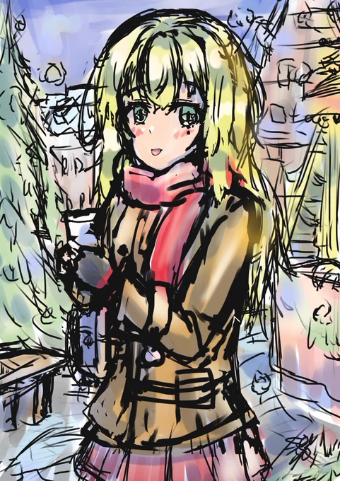 次のイラストのラフ、正直この後の線画が一番時間がかかる!マジで集中しきれないとは言え、リアルで1日かかってしまう!まぁいつもどうりのんびり描くのですがね! 