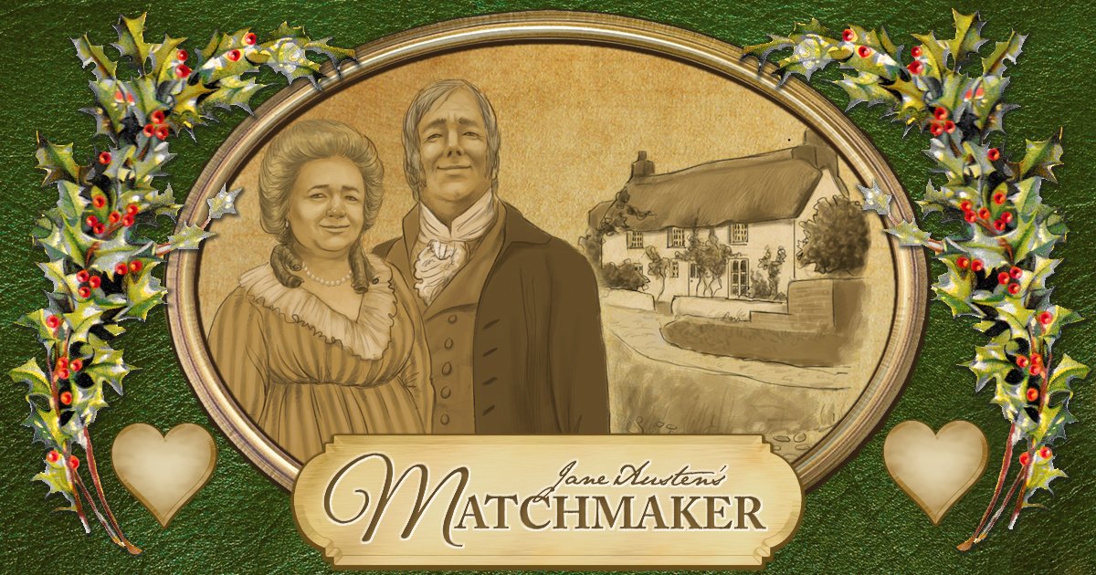 JaneMatchmaker's tweet photo. Matchmaker Advent Calendar Day 1.  Seasons Greetings from Sir John Middleton, Mrs Jennings and all at Barton Cottage! #JaneAusten #AdventCalendar https://t.co/cCroD4WhgM