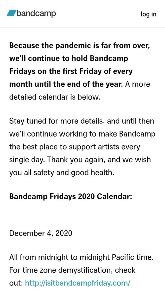 Neural_Cave's tweet photo. If you want to get the Neural Cave album, December 4th is your time

Bandcamp waives their share of the proceeds to help artists affected by the pandemic
-
Bandcamp renuncia a su participación en los ingresos para ayudar a los artistas afectados por la pandemia https://t.co/l6FSSihfDp