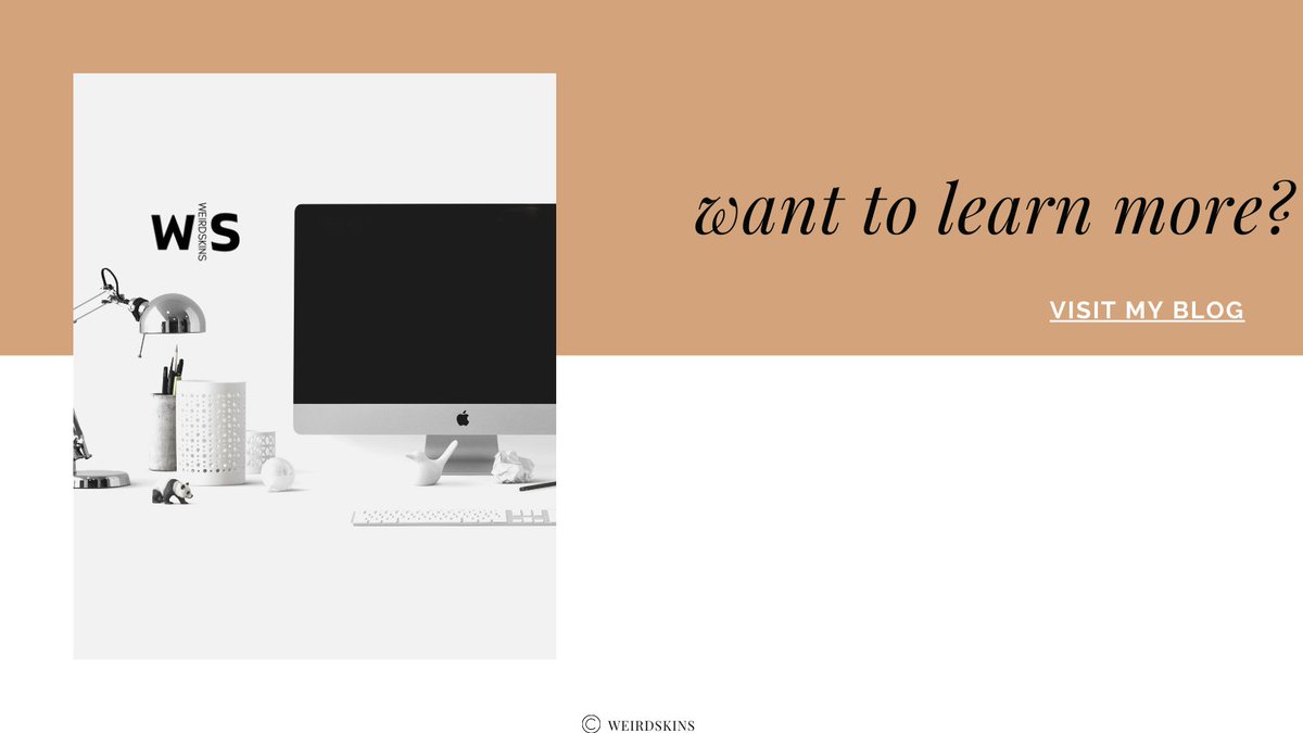 Thanks for sticking around till the end. Hope this was helpful to you. If you want to learn more about skincare do not hesitate to subscribe to my newsletter! Visit  http://www.weirdskinz.wixsite.com/weirdskins&nbsp;