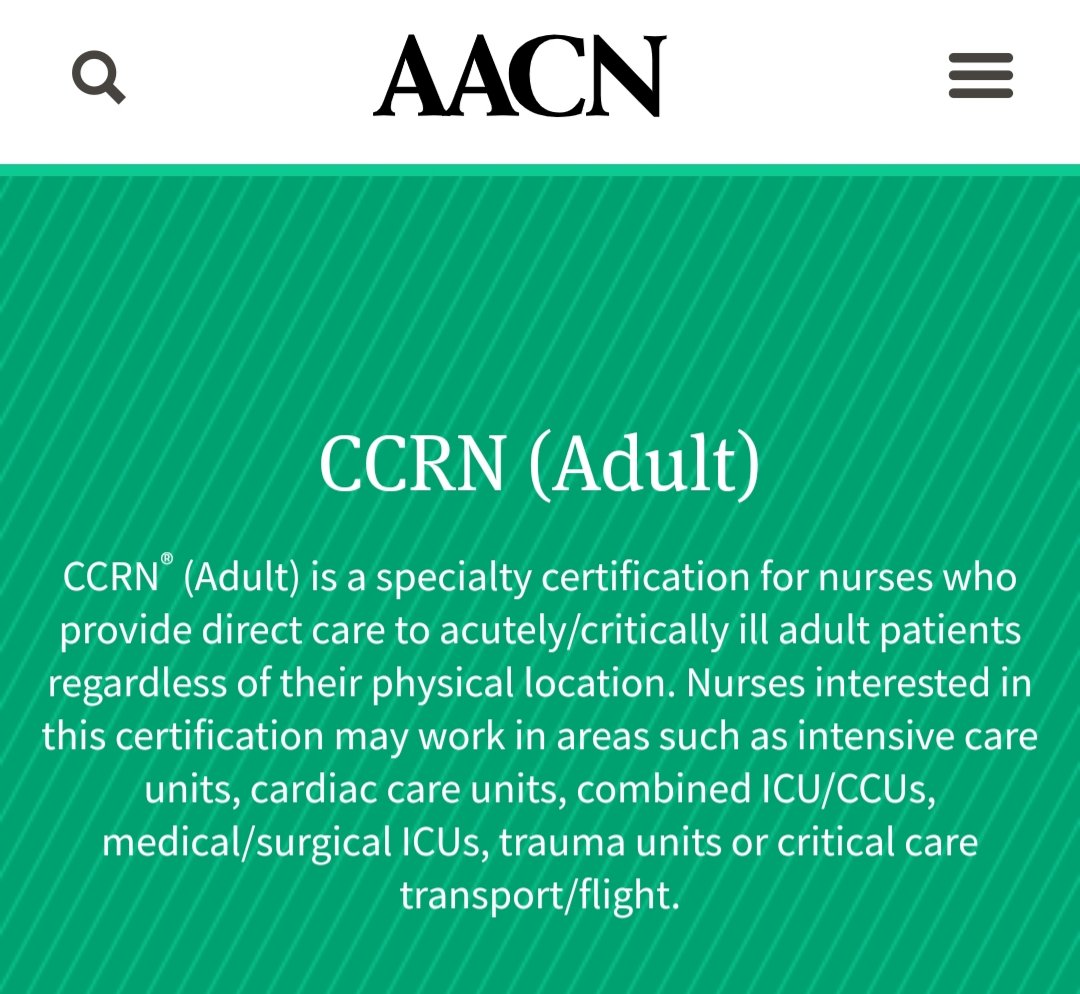 4) By far, the largest group in "healthcare staffing" is nurses. Here's the bombshell: Nurses are not interchangable. Nurses who care for critically ill patients, such as covid patients, generally achieve a certification called CCRN: Critical Care Registered Nurse.