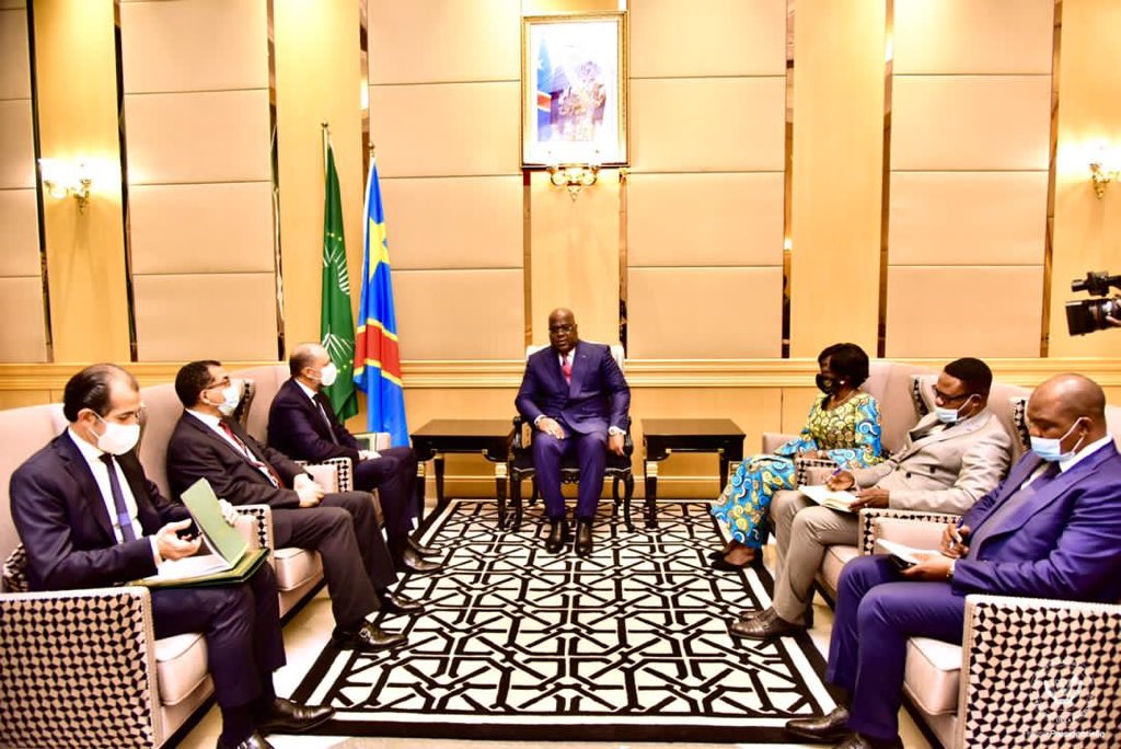 Presidence_RDC's tweet photo. #RDC 01.12.2020|#PalaisdelaNation
Le Chef de l'État, Félix-Antoine Tshisekedi Tshilombo a reçu en audience Monsieur Mohcine Jazouli, Ministre délégué marocain des Affaires Étrangères, Coopération africaine et des marocains de l'étranger. https://t.co/L3ETq7mRYf