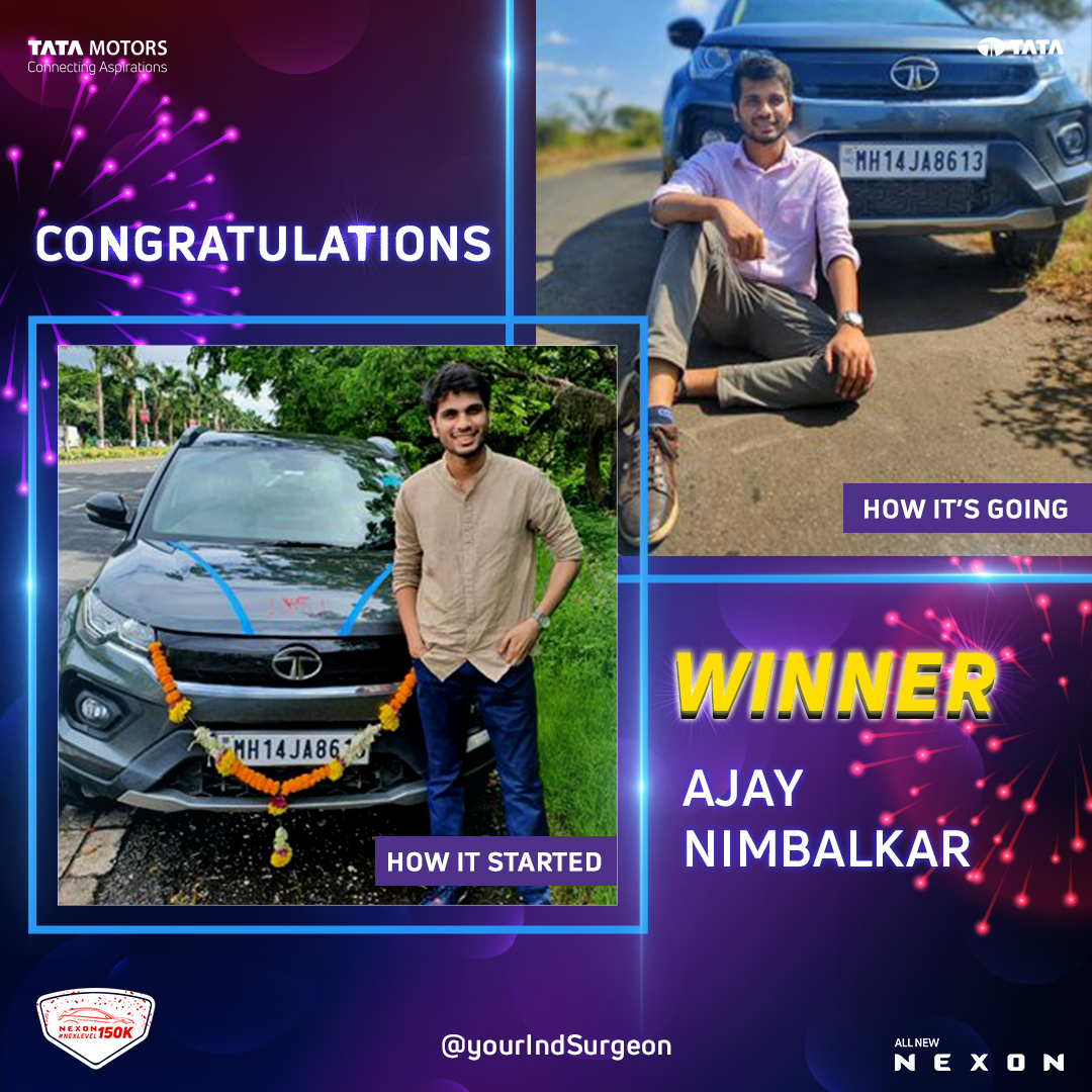 TATA_CARS's tweet photo. Congratulation, Ajay for winning the #Nexlevel150K contest. Your love for the #NexLevel is indeed worthy of all the appreciation. 🙌🏻

Stay tuned for your ₹ 1.5 lakh* price money and gear up for the meet &amp; greet with @klrahul11  !!

#TataNexon #NexLevel150K #Winner https://t.co/OqlSbPVNyC