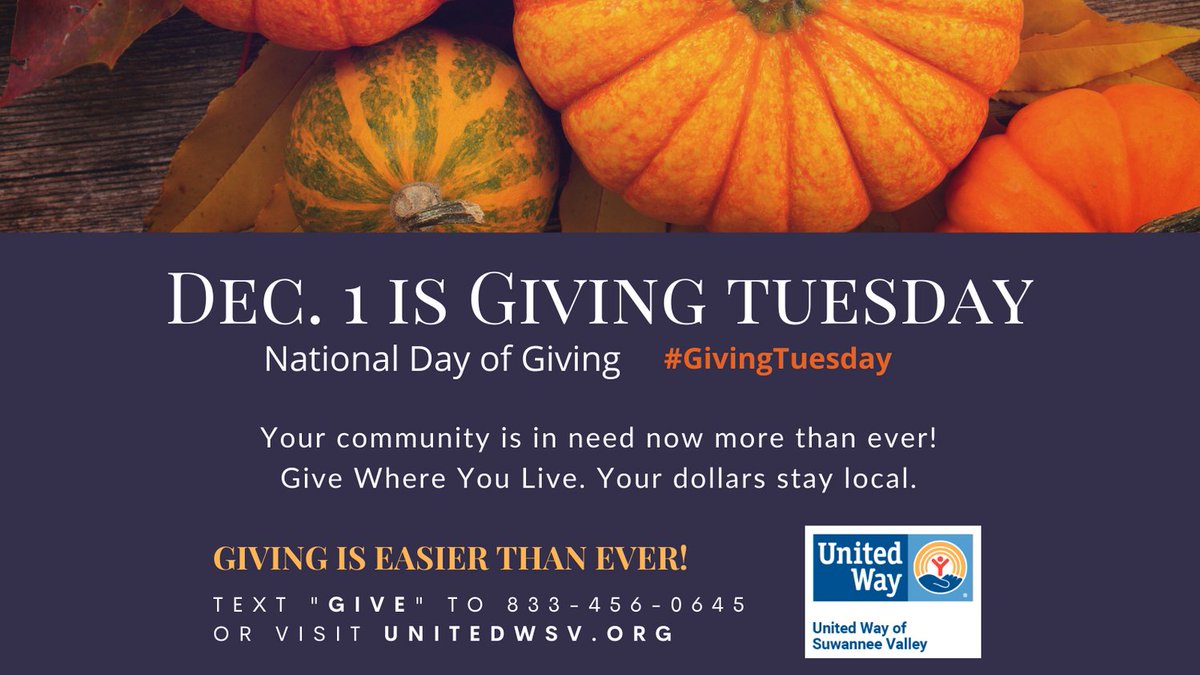 Don't forget to participate today! #GivingTuesday