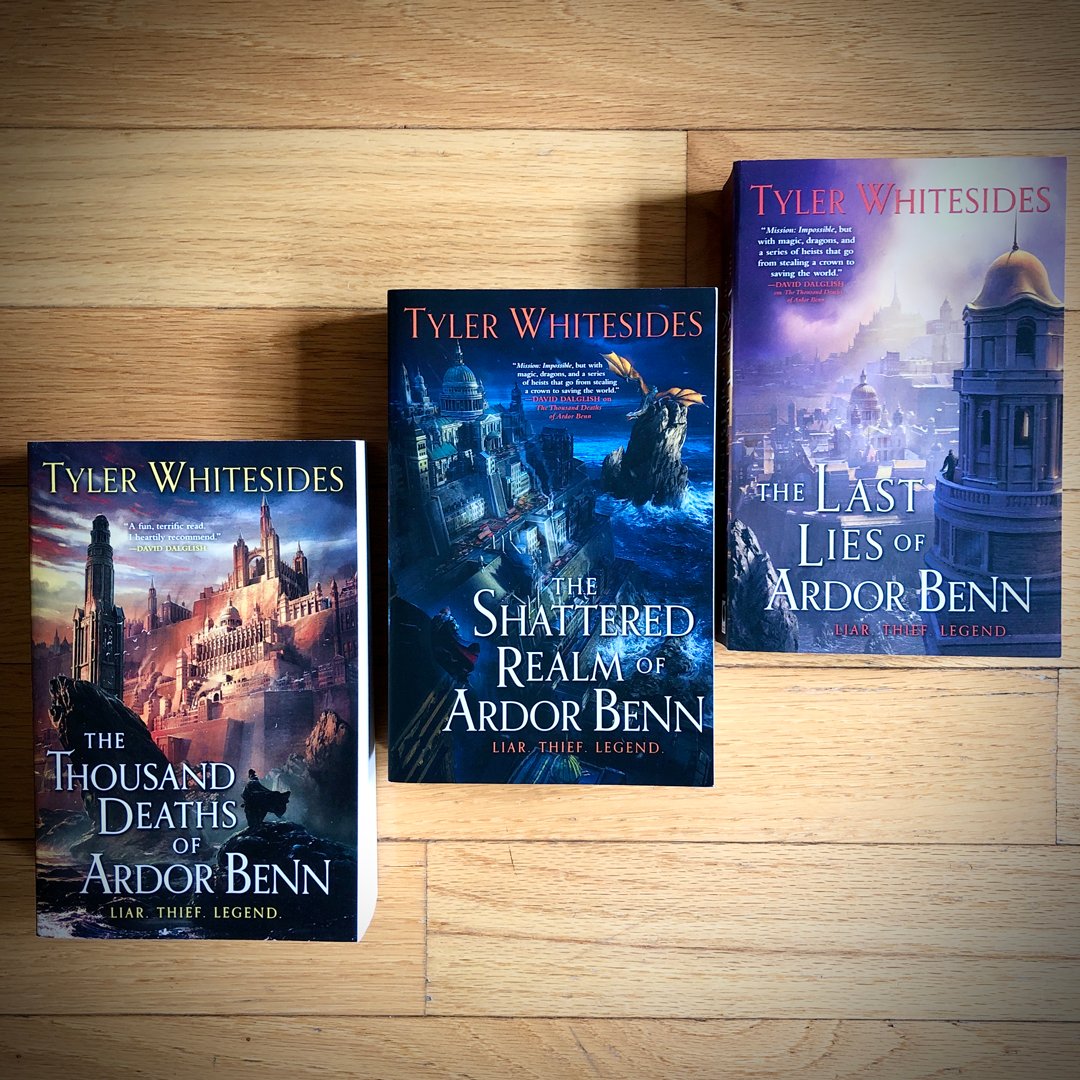 Orbit Books (@orbitbooks) on Twitter photo THE LAST LIES OF ARDOR BENN by <a href="/twhitesides/">Tyler Whitesides</a> is out this week!
The final book in this action-packed epic fantasy series where master con artist Ardor Benn takes a job to steal a living dragon.
US: ow.ly/400C50CauNu
UK: ow.ly/mr5n50CauNt THE LAST LIES OF ARDOR BENN by <a href="/twhitesides/">Tyler Whitesides</a> is out this week!
The final book in this action-packed epic fantasy series where master con artist Ardor Benn takes a job to steal a living dragon.
US: ow.ly/400C50CauNu
UK: ow.ly/mr5n50CauNt