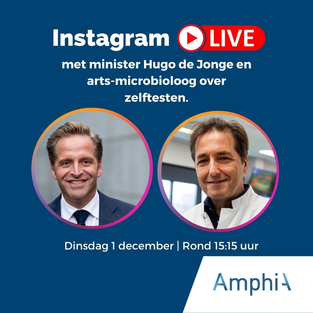 Jezelf testen op Corona, hoe zou dat kunnen helpen in deze crisis? En hoe werkt zo'n zelftest eigenlijk? Rond 15.15 praat Jan Kluytmans, onze arts-microbioloog hierover met de minister van VWS, Hugo de Jonge. Kijk live 👉 instagram.com/amphiaziekenhu…