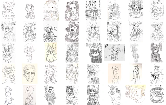 #今月描いた絵を晒そう
各種原稿を除いて154枚だね〜
ご要望あらばピックアップもありよ 