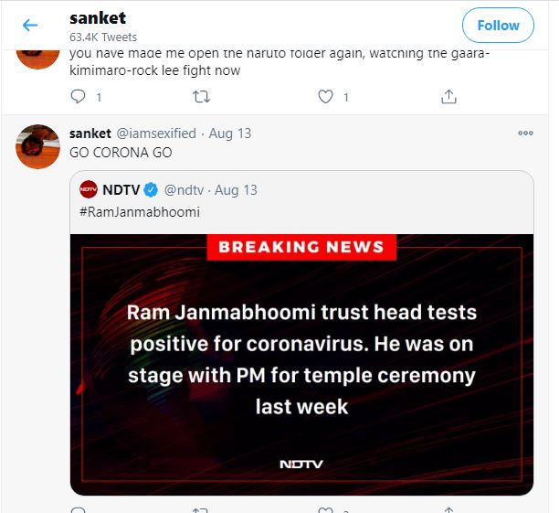 Now lets come to views of its creative team.Meet  @iamsexified He is creative person at  @webchutney Find his some likes and retweets