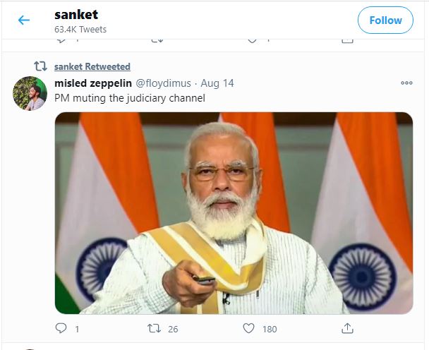 Now lets come to views of its creative team.Meet  @iamsexified He is creative person at  @webchutney Find his some likes and retweets