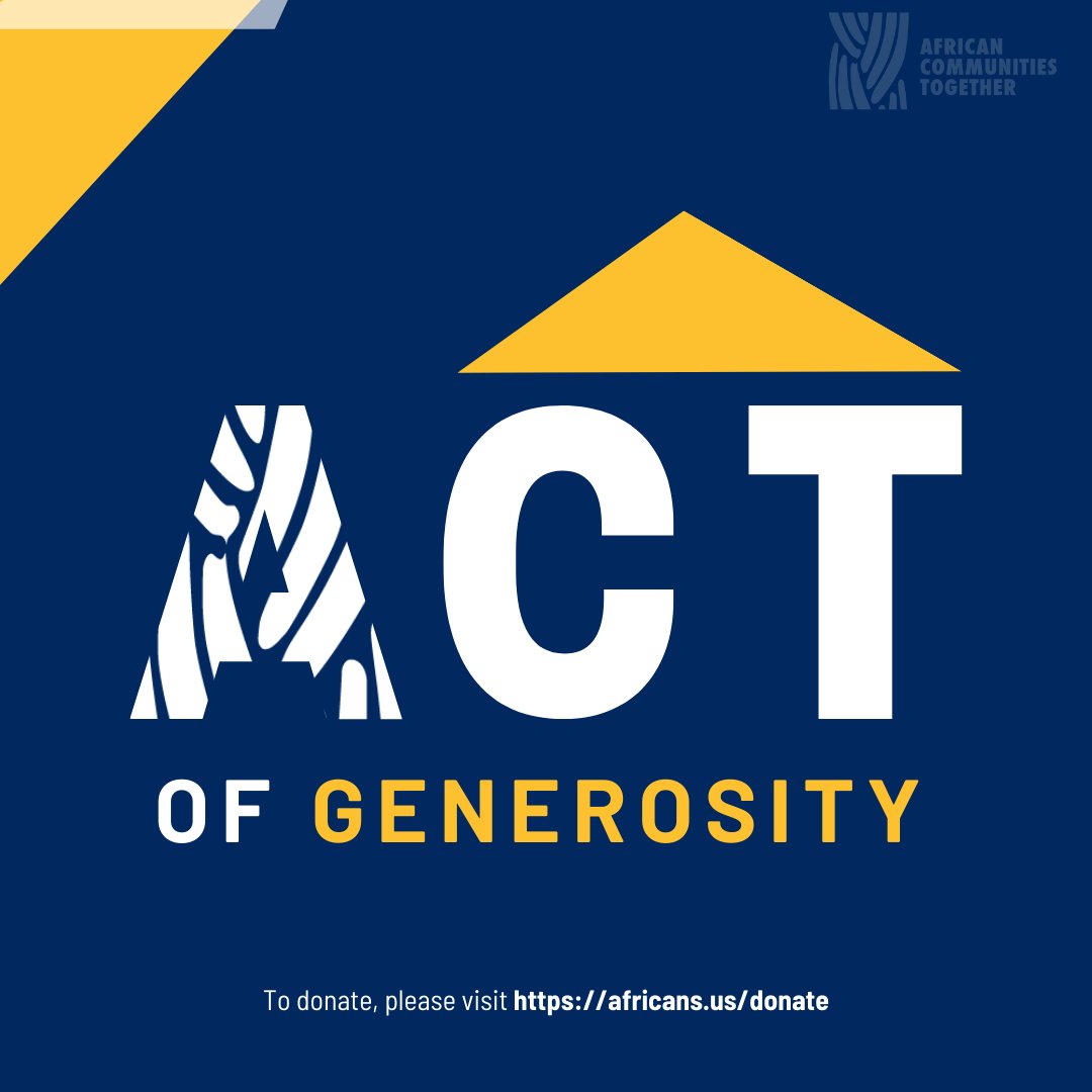 AfricansUS's tweet photo. For #GivingTuesday, we would like to thank our donors, volunteers and supporters for their #ACTofGenerosity in supporting and providing relief to our members hit the hardest during the first wave of the COVID-19 pandemic. https://t.co/ZctQkjv4UL