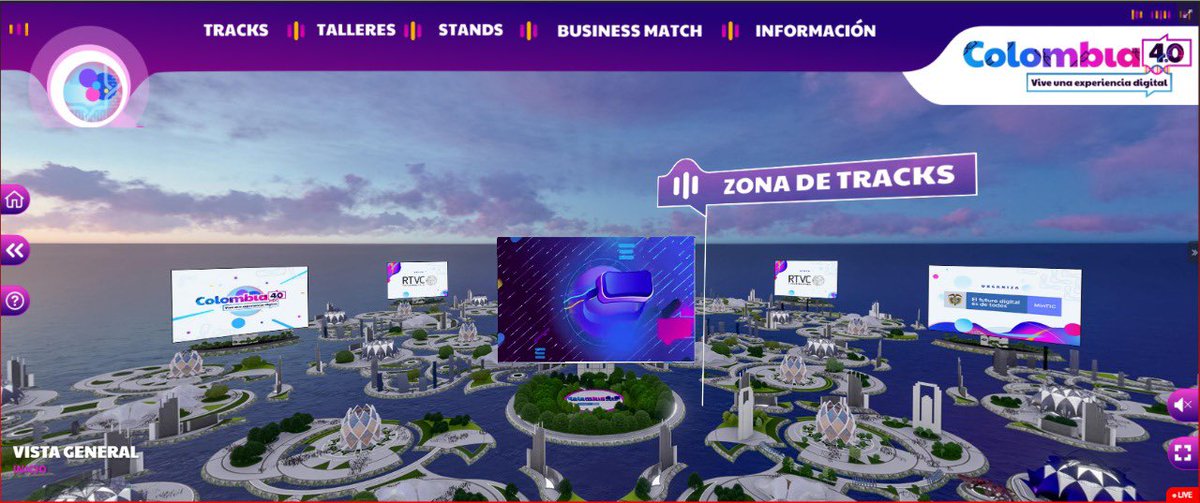 TicketCode's tweet image. ¡Llegó el gran día! Conéctate ahora mismo con los mejores exponentes de la industria creativa digital, a través del mundo virtual de #Colombia40, creado con la tecnología #TicketcodeLive.