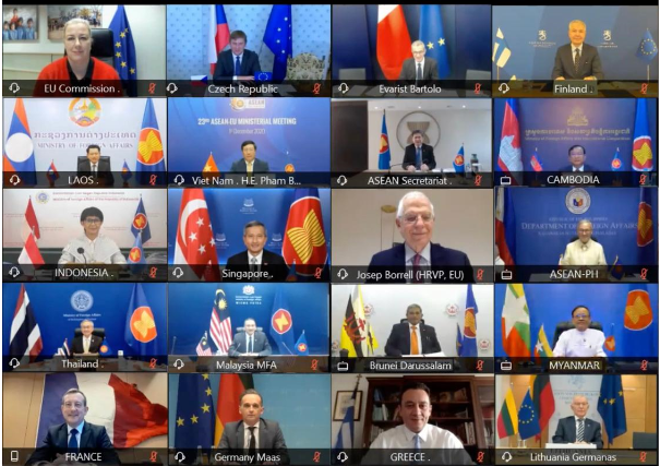 eu_eeas's tweet photo. "We reaffirmed the shared values & common interests that underpin 43 years of ASEAN-EU Dialogue Relations and noted with satisfaction the multifaceted nature of our dynamic partnership" @JosepBorrellF & @VivianBala - 23rd ASEAN-EU ministerial meeting
https://t.co/oPffJ69LUe https://t.co/R2omjkcXTu