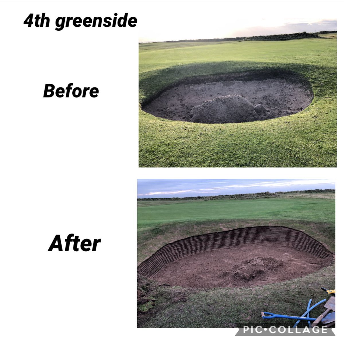 4th greenside bunker completed this afternoon⛳️