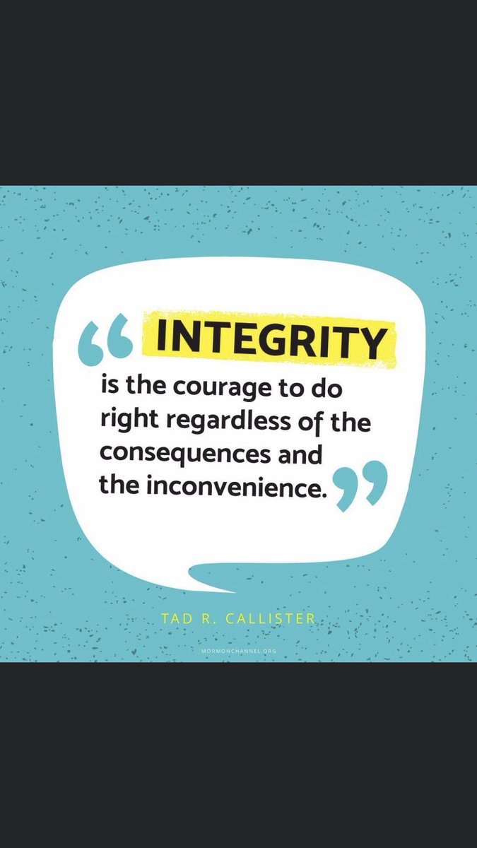 IntegrityLife07's tweet photo. "Living A Life Of Integrity Will Require You To Be Bold And Courageous In The Face Of Adversity.”
Henry A. Nash
Integrity Does Matter™️
“Living A Life Above Reproach “
https://t.co/ma8lQjVStv https://t.co/JglD6XYZBg