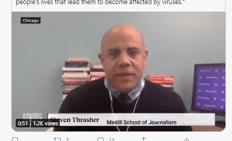 When does racial representation *really* matter? When folks are committed to racial justice.Which is all to say, I was honored  @democracynow had three Black doctors—two MD/MPHs ( @DrChrisMD &  @DrMonicaPeek) & one PhD ()—on to discuss COVID & AIDS on  #WorldAIDSDay