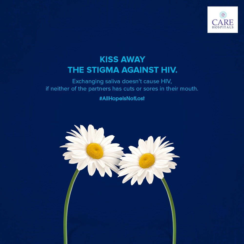 CareHospitalsIn's tweet photo. With HIV+ status, comes a deep-rooted stigma. It's time to debunk the myths & take this condition for what it is, a condition and not a death-sentence. #AllHopeIsNotLost
#CAREHospitals #EvercareGroup #TransformingHealthCare #WorldAIDSDay https://t.co/XwBIGiSC0C