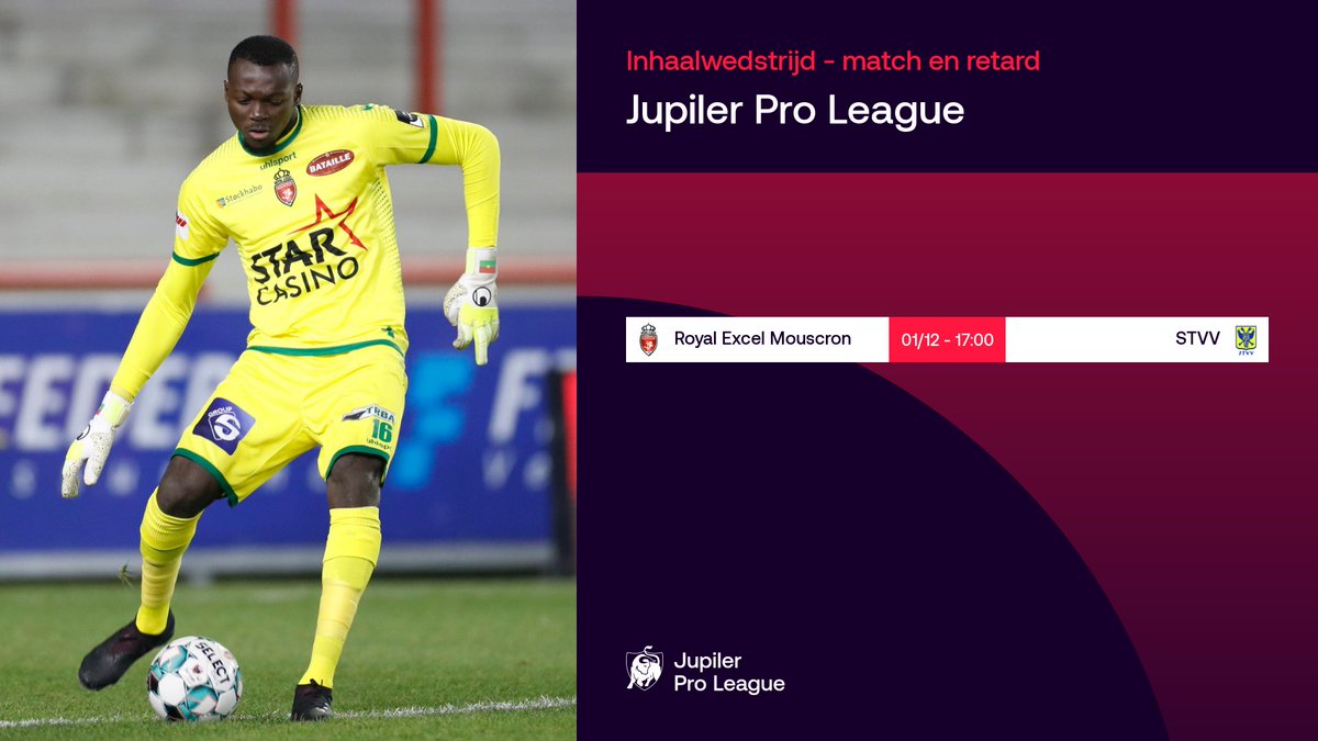ProLeagueBE's tweet photo. ⚽️ Inhaalwedstrijd - match en retard ⚽️
#JPL #remstv https://t.co/viGRtfapys