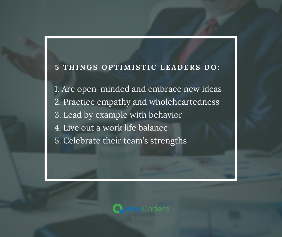 QuirkyCoders's tweet photo. It is important that you are in a culture that is demonstrating optimistic leadership during these difficult times. Check out these 5 Things Optimistic Leaders Do everyday. 👇

#Marketing #Business #Software #Apps #Mobile #Entrepreneur #Digital #Social #QuirkyCoders https://t.co/0kKjtZCtAo