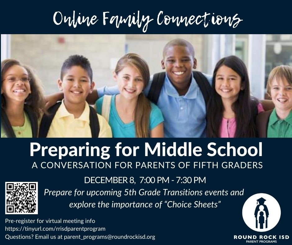 The jump to middle school can be scary - not if you have the Parent Team on your side!  Join us to help make the transition smooth!