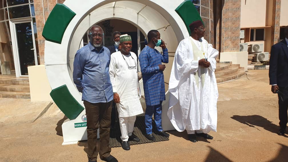 Courtesy visit on the Registrar and CEO of JAMB Prof Is-haq Oloyode by the PCN Chairman Prof Ahmed Tijjani Mora, mni and the Registrar Pharm N.A.E Mohammed earlier today
