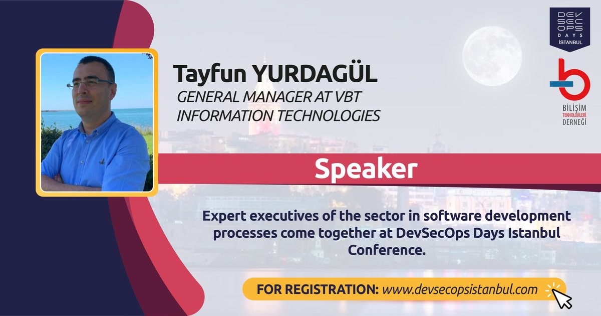 devsecopstr's tweet image. Tayfun Yurdagül will be with us at the DevSecOps Days Istanbul Conference.

December 9th, 2020

For Registration 👉devsecopsistanbul.com/register/

@tayfunyurdagul 
 
#devops
#devsecops
#devsecopsdays
#devsecopsdaysistanbul