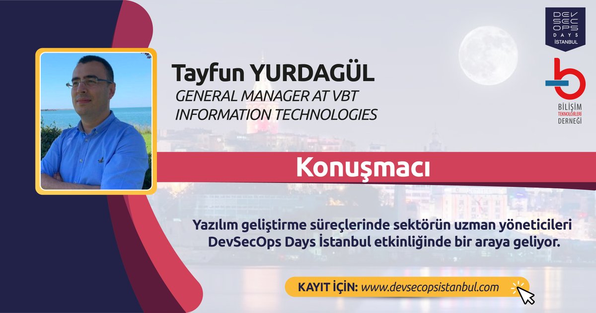 devsecopstr's tweet image. Tayfun Yurdagül, DevSecOps Days İstanbul Konferansında.

Kayıt için👉 devsecopsistanbul.com/register/

@tayfunyurdagul 

#devops
#devsecops
#devsecopsdays
#devsecopsdaysistanbul