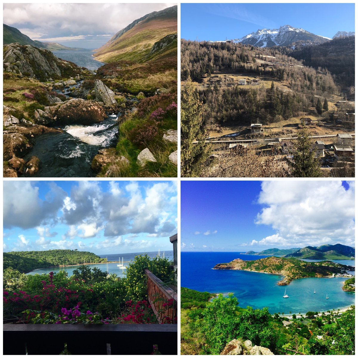 @ShellevenHouse @Touchse @CharlesMcCool @perthtravelers @tangoandrakija @travelforawhile @Abfabtravels @carpediemeire @AlisonAndalucia @LisaRivera2207 @HowWeTravelUK @Whereareweofft1 #top4themes #top4hills Posted this earlier! 😍😍

Wales
Switzerland
Antigua 💋