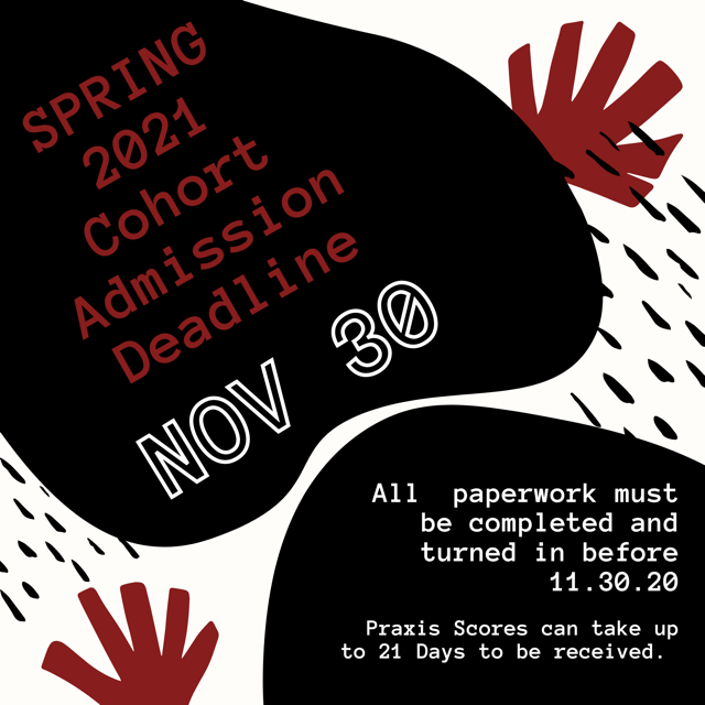 TroyTeacherEd's tweet photo. 🥳 CONGRATULATIONS to our Spring 2021 Teacher Education Program Cohort! We are proud of your hard work to be admitted to TEP for Spring 2021! #troyteachered @TroyUEducation https://t.co/wz6NrNCBwj