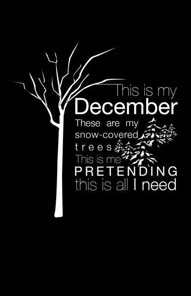 Why am I such a sucker for the saddest songs? Happy December and Happy Birthday Brad Delson 