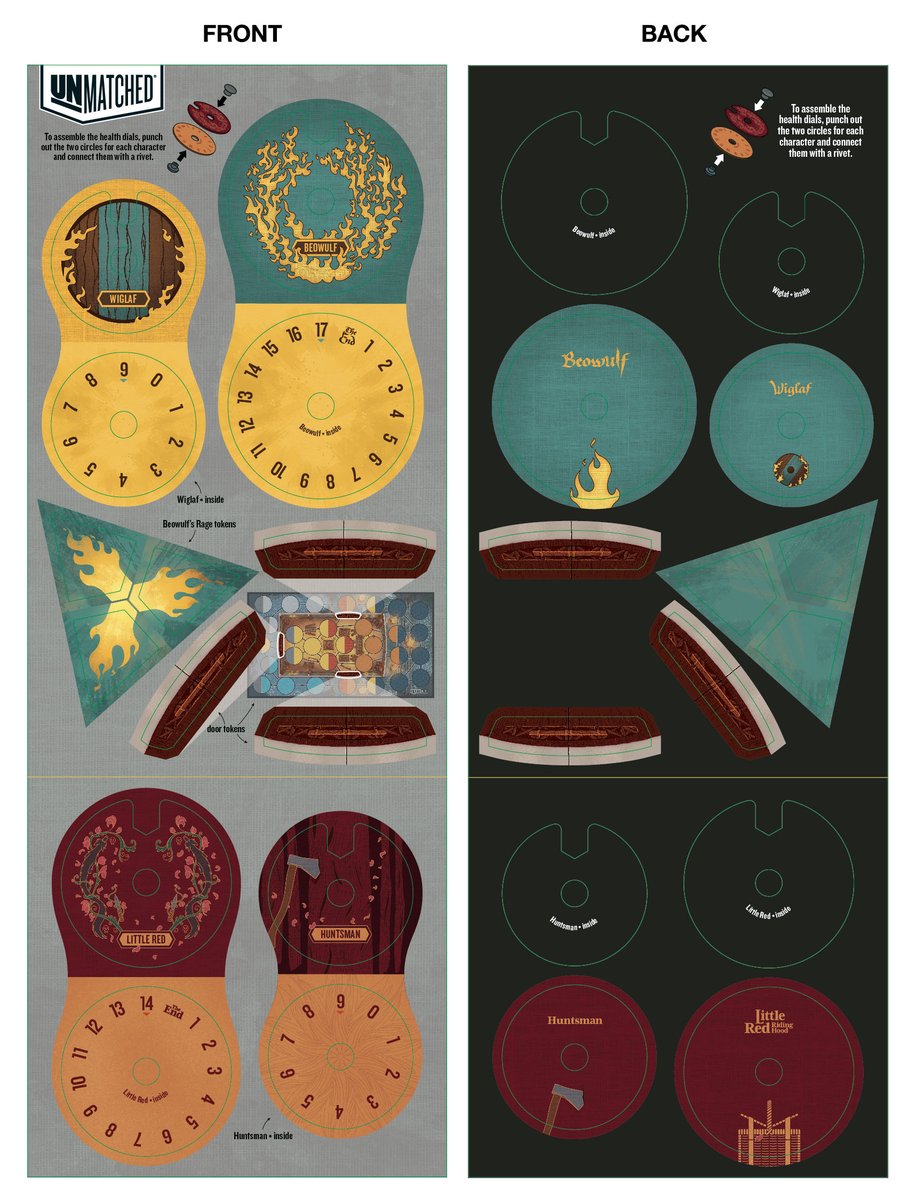 In-house, we've got  @eyepeace and  @cakelindsay, who are just so damn talented and clever. Little touches like "The End" on the dials, those "book cover" card backs, etc., etc. They see to all the little details you don't notice but just make everything **chef's kiss**.