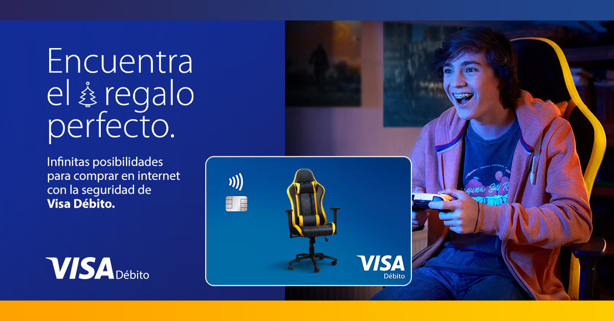 Encuentra el regalo perfecto para está navidad comprando en internet con la seguridad de Visa Débito. 
Más información en visa.cl/promociones/co…