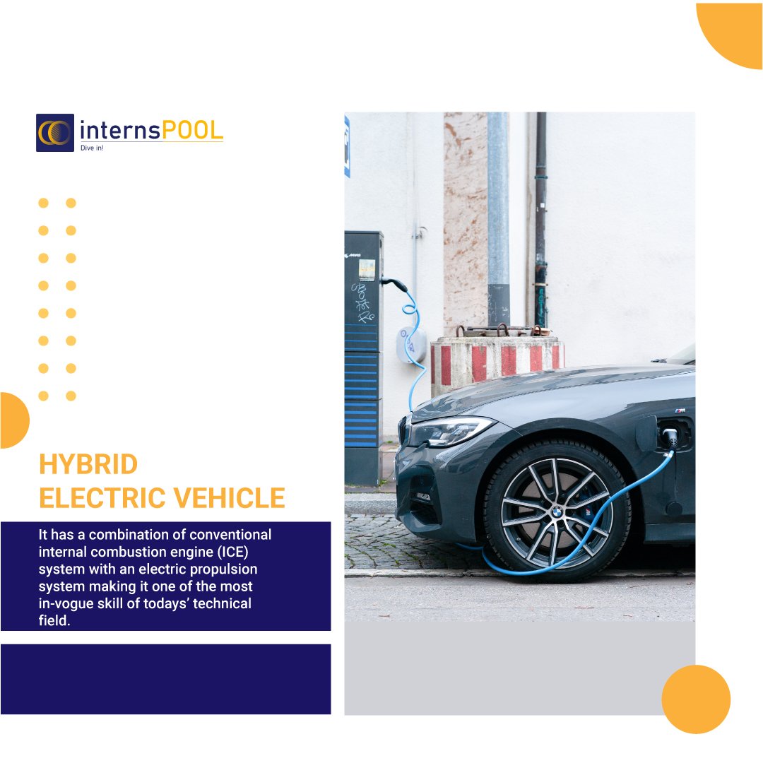 internspool's tweet photo. Internspool - Hybrid Electric Vehicle Internship course. 
If you are the one wanting to discover and learn to manufacture eco-friendly, efficient appliances, this course is for you. 

Register now and you'll learn about designing, working and punctilious way of dealing with https://t.co/ns17p1vVsD
