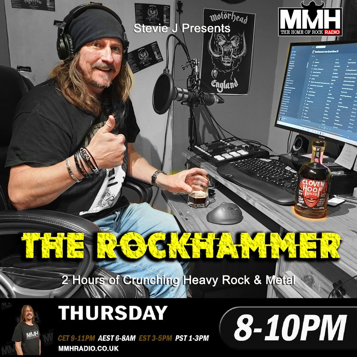 1/3 So it's time to start getting entries in for the great #Rockhammer top 10 of 2020. Countdown played on NYE. Submit your top ten releases from 2020 & you will entered into the draw to win @clovenhoofrum Email top 10 to : rockhammerpoll@gmail.com (by Dec 19th)....