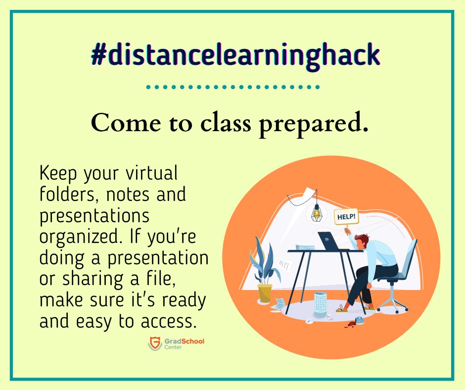GradSchoolCentr's tweet photo. Embrace #onlinecollege success with this #distancelearninghack! https://t.co/ixssY1I6wL