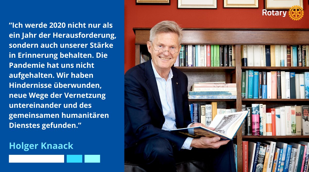 Entdeckt die neue Botschaft des Rotary International Präsidenten.