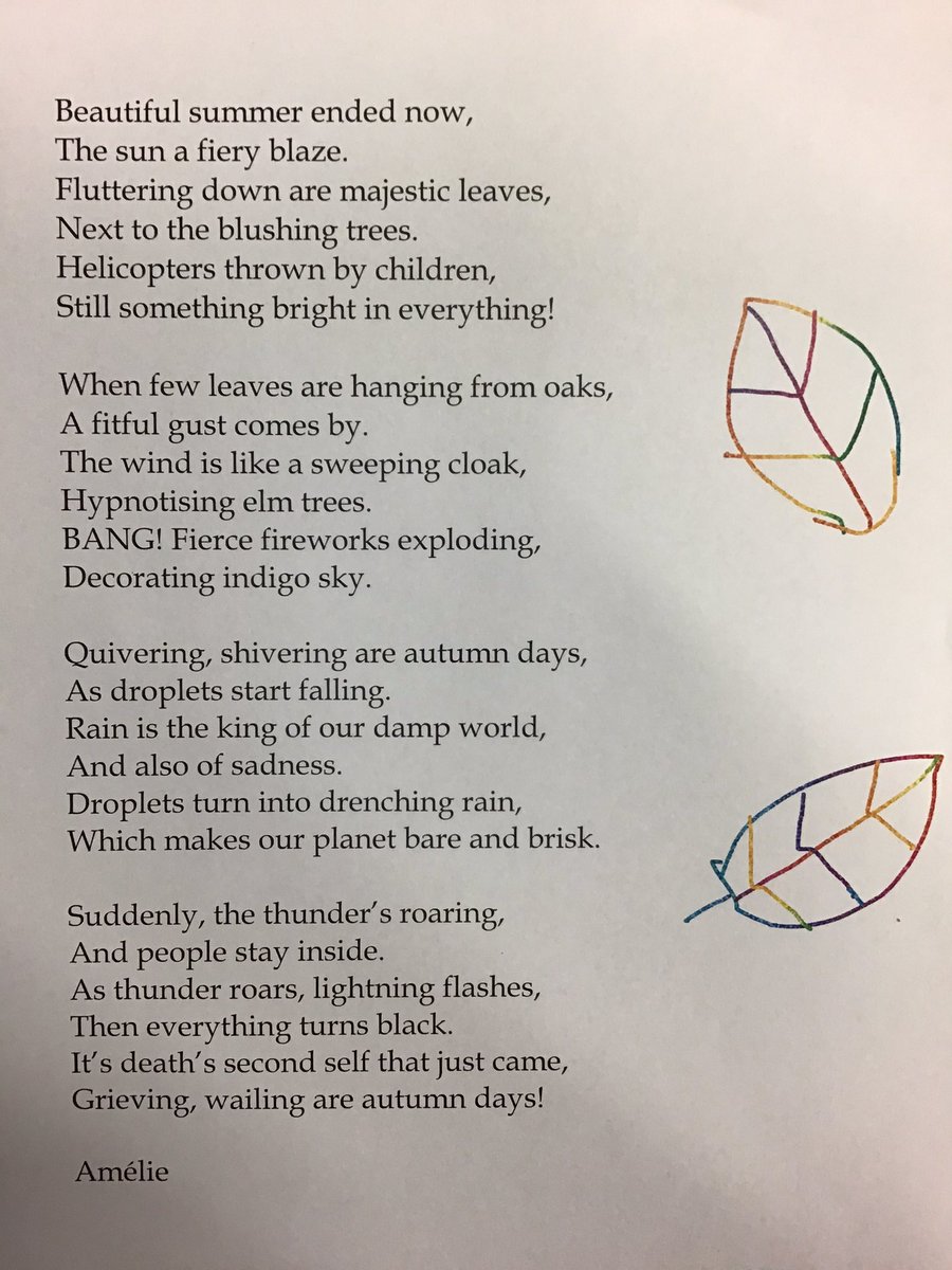 BSNJSV's tweet photo. How it started...how it’s going...
Brontë, Keats, #JSVY5. Giants of the poetry world. The students have now published the final draft of their autumnal-themed poems, with some brilliant results. https://t.co/3vxtebkF4c