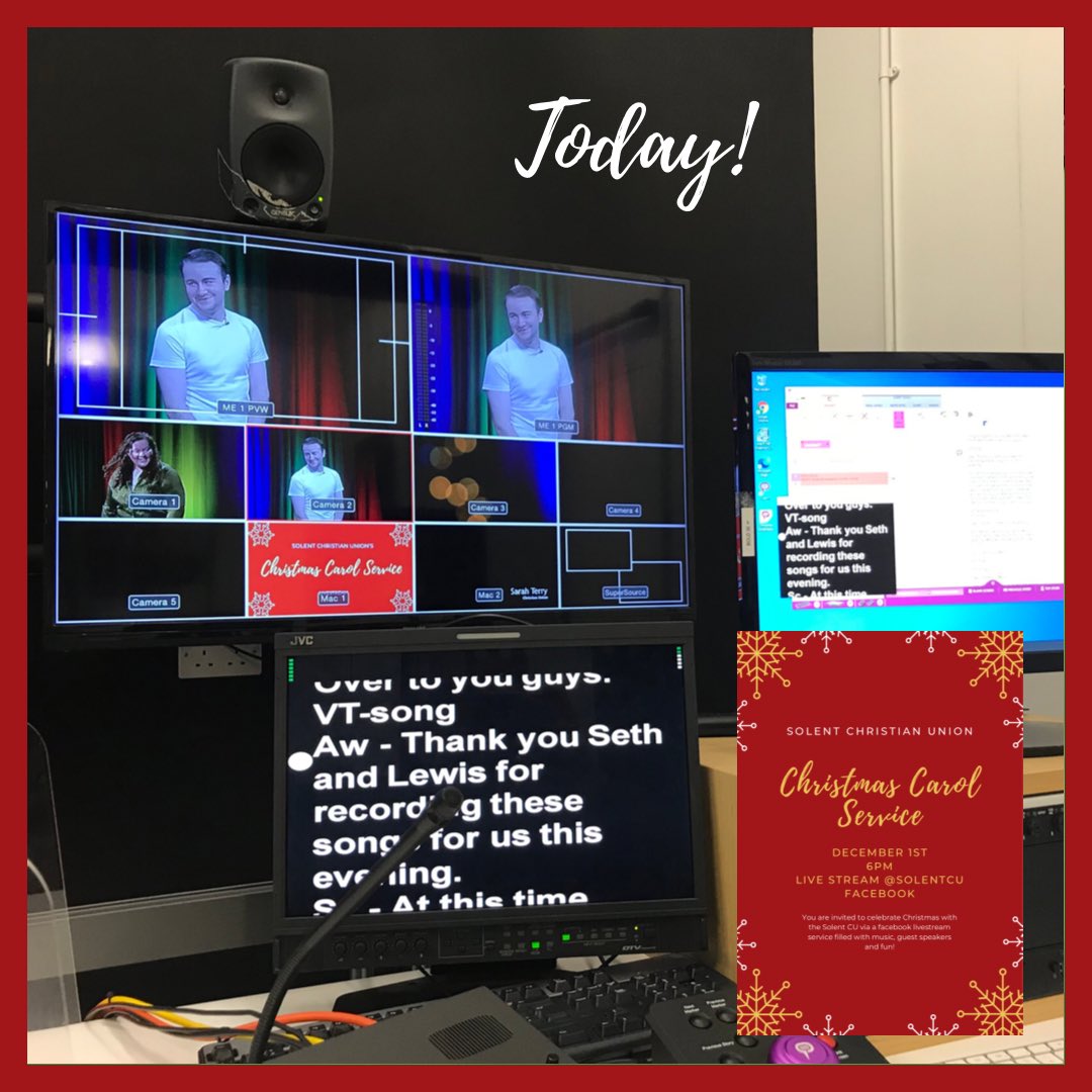 SolentCU's tweet image. The wait is over! Join us today for our Christmas Carol service livestream at 6pm via Facebook 🎄