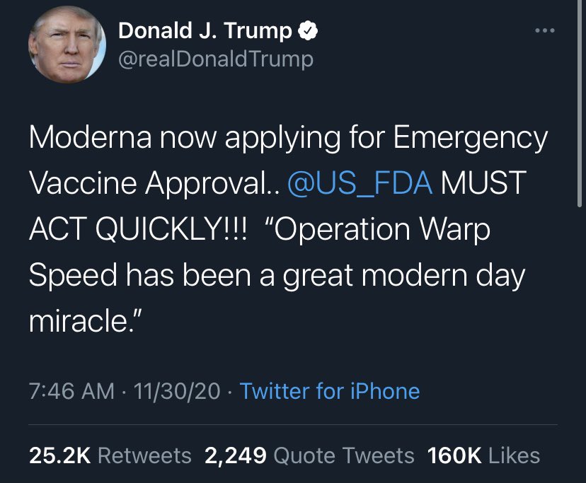 I mean come on I just can't make this sh*t up... Operation Warp Speed.