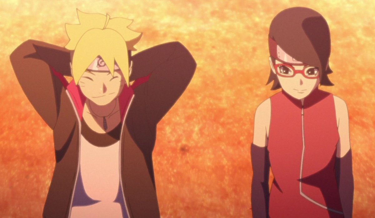 borusaramoments's tweet photo. Boruto and Sarada in sunset colors just hits different ❤️ #borusara https://t.co/p54h4l07fT