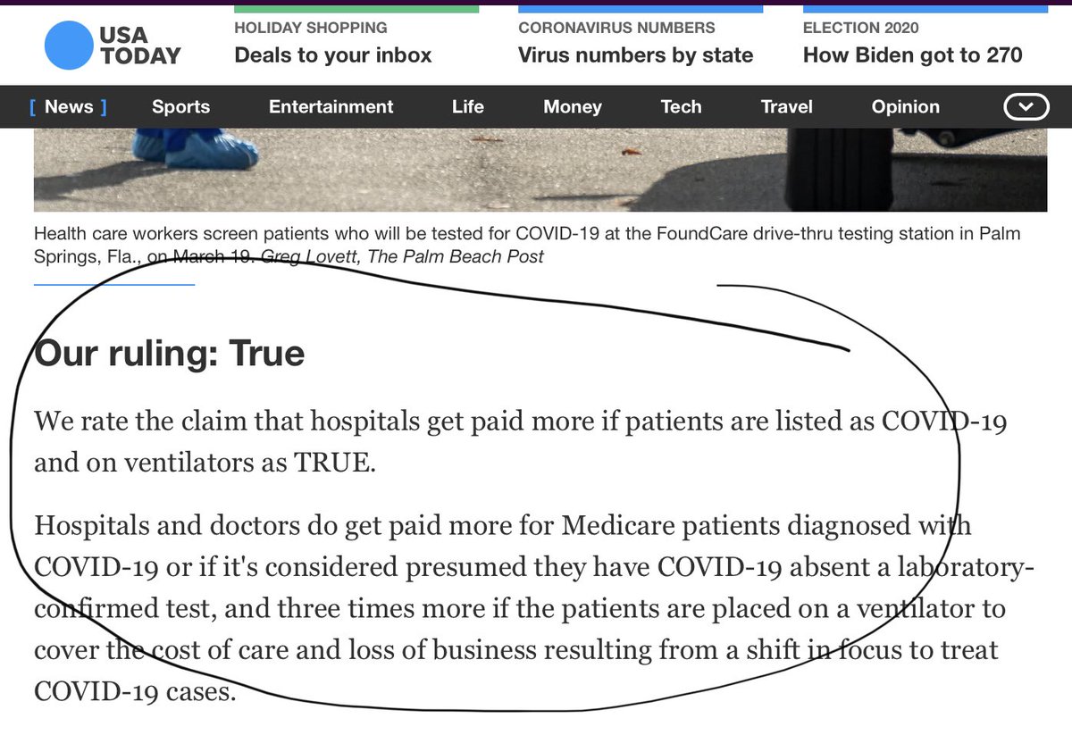 USA Today Fact Check: Do Hospitals Get Paid More If Patients Listed As COVID-19, On Ventilators? YES!
https://t.co/eGR5N9hux0
#coronavirus https://t.co/uhfttDBLGf