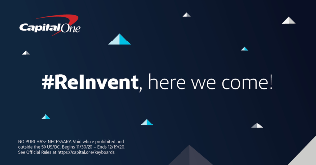 muralibala's tweet photo. .@CapitalOneTech is at #ReInvent! If you’re attending, stop by our virtual booth to learn about our all-in commitment to the cloud. Heard there’s also some cool prizes to win... #TechTuesday https://t.co/aPFPEBMrGh https://t.co/eCwtpHsq7f