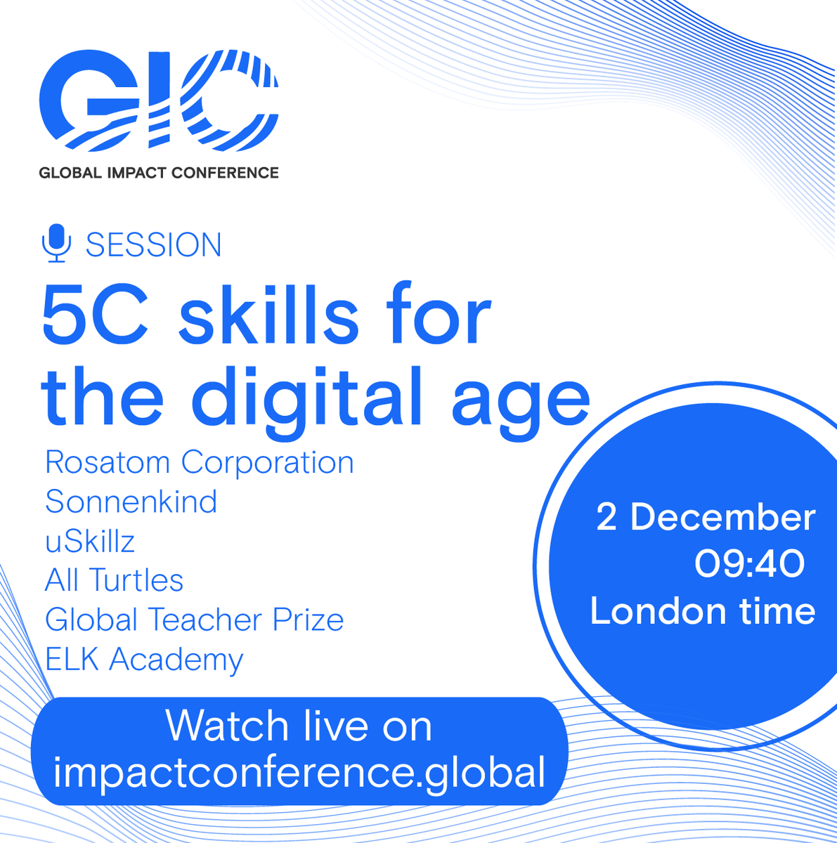 _Global_Impact_'s tweet photo. #GlobalImpactConference has already started!  We have 9 great sessions, including «5C skills for the digital age». Learn more about the session at: https://t.co/BxJA0xwC2x and tune in to watch livestream! #UN75 https://t.co/nxC6AFexhh