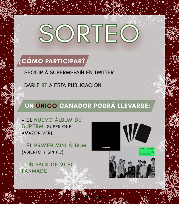 SuperMSpain's tweet photo. ☃SORTEO DE NAVIDAD☃

🎁Hasta el 24 de de Diciembre
❗Solamente para EUROPA 🇪🇺
✨Envío gratuito✨

¡Se dirá el ganador el 25!

+ INFO en la 📷

---
☃XMAS GIVEAWAY☃

🎁Until December 24
❗Only for EUROPE 🇪🇺
✨Free shipping✨

The winner will be announced the 25th!

+ INFO on 📷 https://t.co/olxxBkkHNT